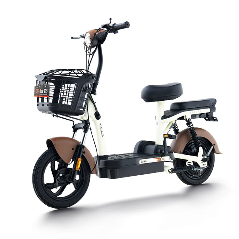 台铃2022新款小钢豆电动车48V小型电瓶车脚踏电动自行车代步车